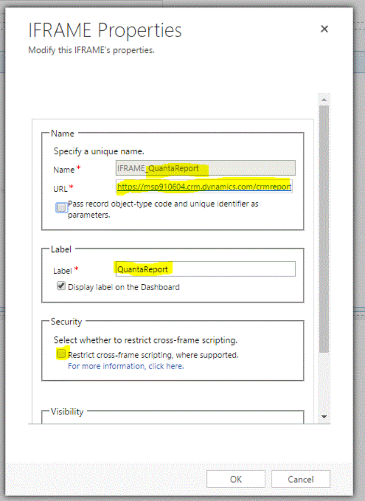 Show Report Dashboard Component Dynamics 365 3