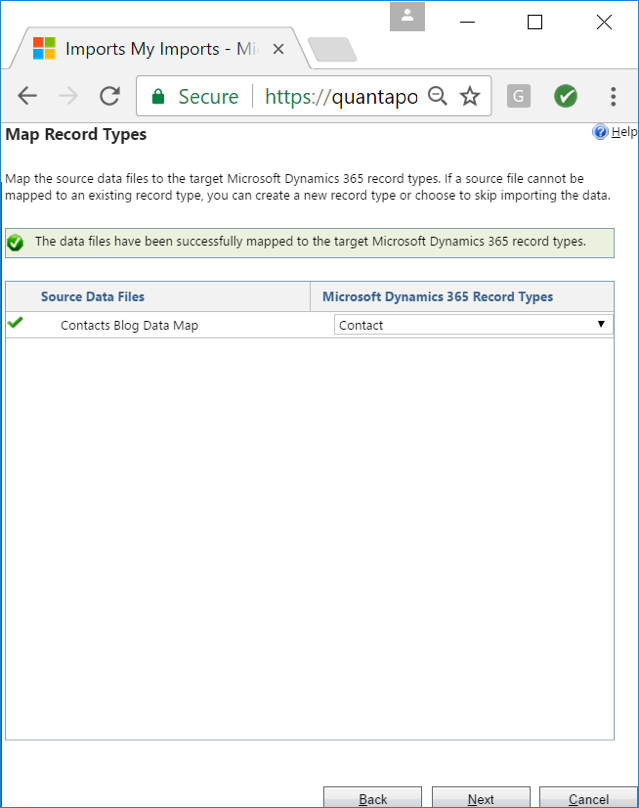 Microsoft Dynamics 365 Sales CRM Data Maps 1