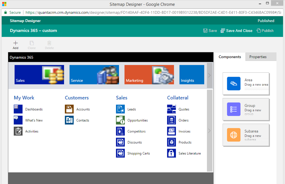 Missing Site Map Edit Button Dynamics 365 Sales CRM 2