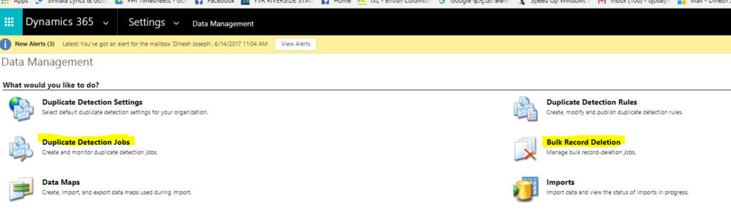 Manage Dynamics 365 Storage Bulk Record Delete Duplicate Detection