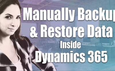 Manually Backup and Restore Microsoft Dynamics 365 for Sales CRM
