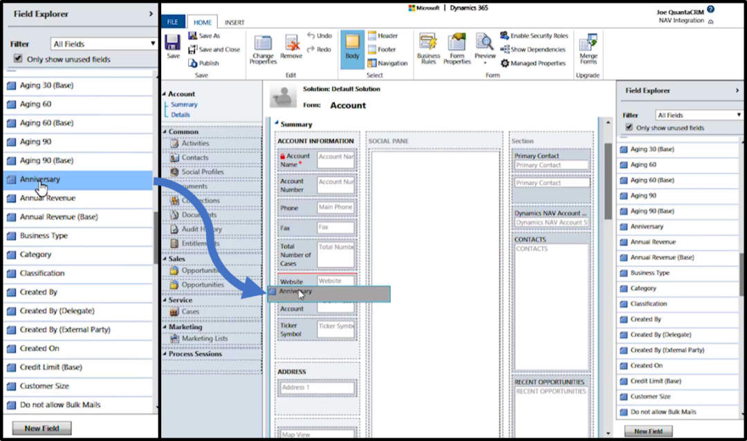 Add Calculated Field to Form Microsoft Dynamics 365 for Sales CRM