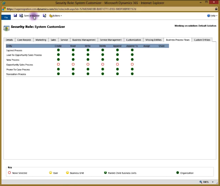 Security Role Disable Business Process Flow Microsoft Dynamics 365 for Sales CRM