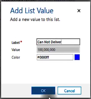 Add List Value Disqualify Lead Microsoft Dynamics 365 for Sales CRM