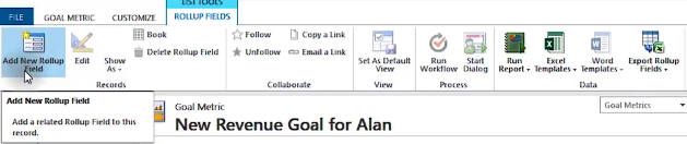 Add New Rollup Field Microsoft Dynamics 365 for Sales CRM