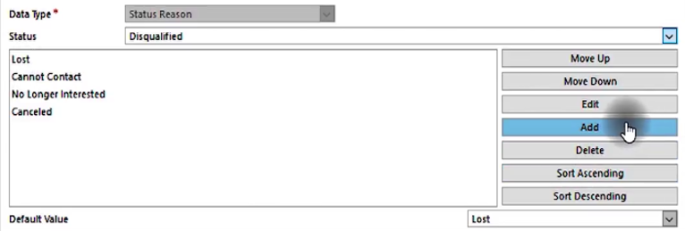 Add a Reason to Disqualify a Lead Microsoft Dynamics 365 for Sales CRM