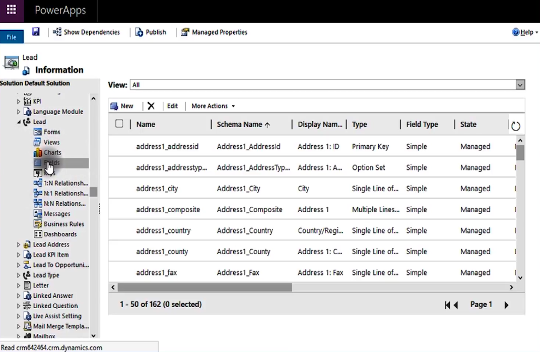 Entities Leads Fields Customize the System Microsoft Dynamics 365 for Sales CRM